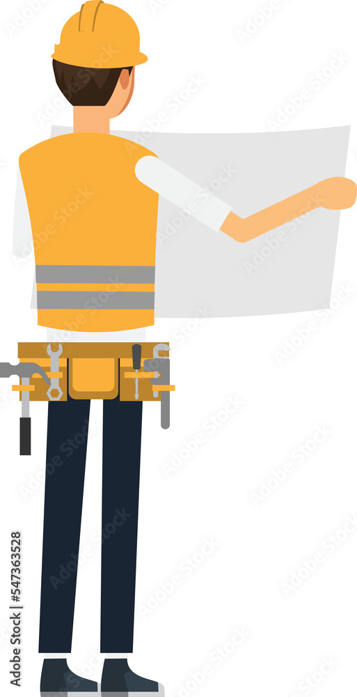 Wall mural Technician and builders and engineers and mechanics set ,Vector illustration cartoon character.