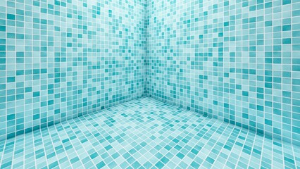 swimming pool background for showing product. 3D rendering. simple background liminal space