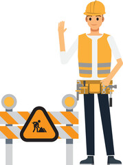 Technician and builders and engineers and mechanics set ,Vector illustration cartoon character.