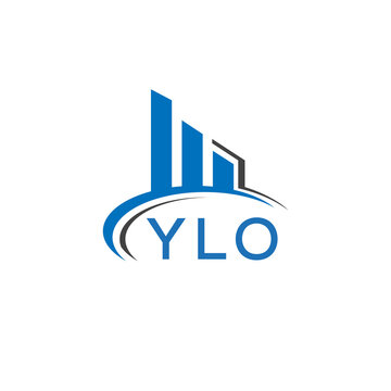 YLO letter logo. YLO blue image. YLO Monogram logo design for entrepreneur and business. YLO best icon.	
