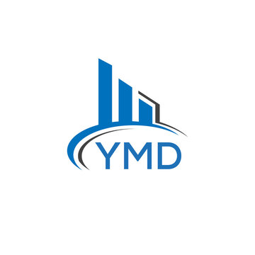 YMD letter logo. YMD blue image. YMD Monogram logo design for entrepreneur and business. YMD best icon.	
