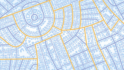 Gps map navigation to own house. View from above the map buildings. Detailed view of city. Decorative graphic tourist map City top view. Abstract background. Flat style, Vector, illustration isolated.