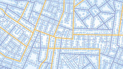 Gps map navigation to own house. View from above the map buildings. Detailed view of city. Decorative graphic tourist map City top view. Abstract background. Flat style, Vector, illustration isolated.
