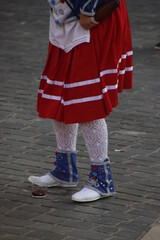 Basque folk dance street exhibition