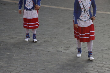 Basque folk dance street exhibition