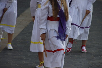 Basque folk dance street exhibition