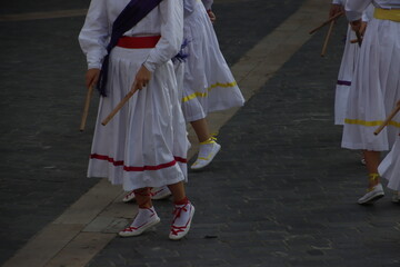 Basque folk dance street exhibition