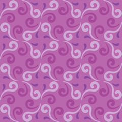Seamless tile pattern in traditional style. Simple abstract spiral shapes. Flat vector graphics.