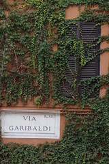 Fototapeta na wymiar Street in Trastevere, italy