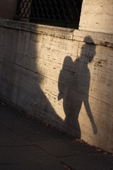 Shadow of a person on a wall