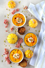 Spicy pumpkin veggie soup