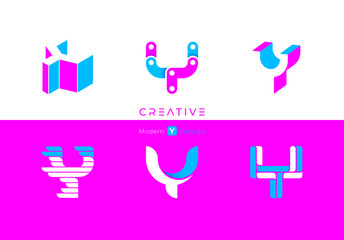 Letter Y, modern alphabet, fonts, characters design, vector illustration.