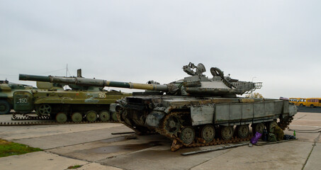 Destroyed tank of the Ukrainian army. 20022-11-04