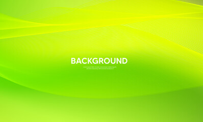 Abstract green background with waves, Green banner