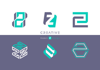 Letter Z, modern alphabet, fonts, characters design, vector illustration.