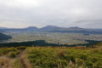 大観峰から見た阿蘇五岳