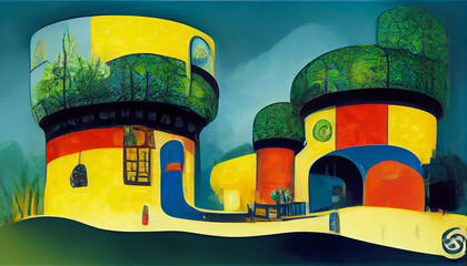 Surreal avant-garde landscape