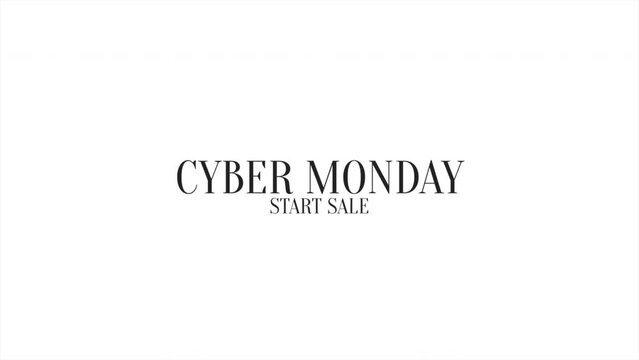 Cyber Monday on white modern gradient, motion abstract holidays, minimalism and promo style background