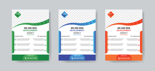 WE ARE WEB DEVELOPMENT AGENCY FLYER TEMPLATE PRINT  READY