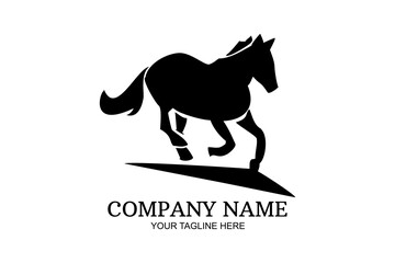 Horse Company Logo Vector Illustration. Suitable for business company, modern company, etc.