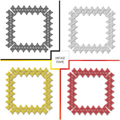 Frame, in vintage style with elements of ornament, art.