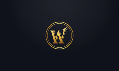 Naklejka premium Circle icon letter and golden circle favicon vector and luxury golden symbol icon