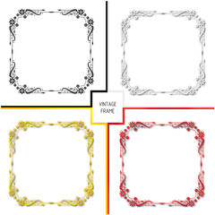 Frame, in vintage style with elements of ornament, art.