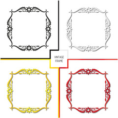 Frame, in vintage style with elements of ornament, art.