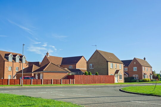 Modern houses in the village