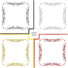 Frame, in vintage style with elements of ornament, art.