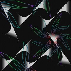 abstract background with flowers