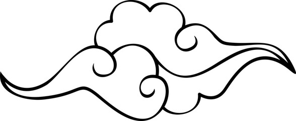 Chinese Cloud Shape Vector