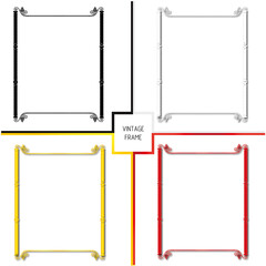 Frame, in vintage style with elements of ornament, art.