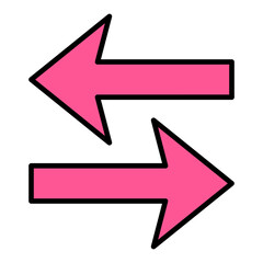 Left Right Filled Line Icon