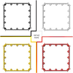 Frame, in vintage style with elements of ornament, art.