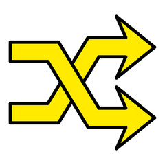 Shuffle Filled Line Icon