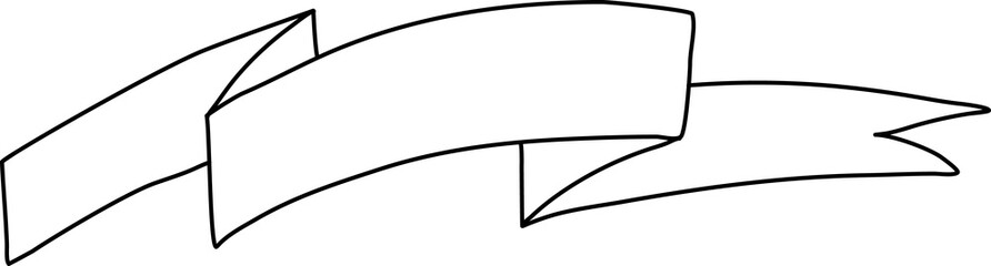 Hand drawn ribbon