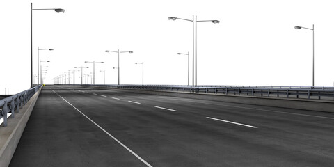 overpass road for night scenes arch viz hq cutout - 547386981