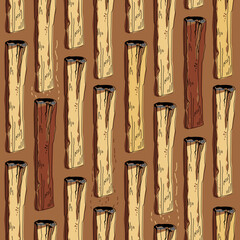 Palo Santo. Wooden incense sticks from Latin America. Seamless vector pattern.