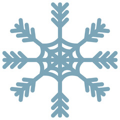 Blue snowflake vector clip-art.