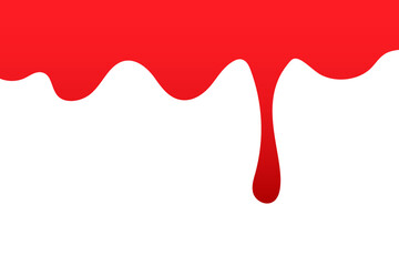 Red color drop on isolated white background. Vector illustration EPS 10 File.