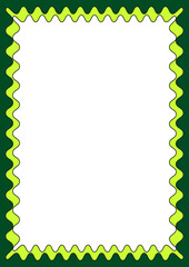 Dark green and lime Color border for A4 size design. Ideal border for Project Report, Annual Report, Invitation Card, A4 size or ratio document. 