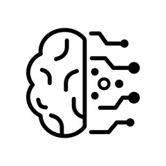 artificial intelligence (AI) brain icon