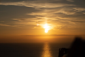 Oia sunset over the sea - Santorini, Greece
