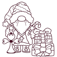 christmas cute cartoon card christmas tree santa