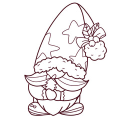 christmas cute cartoon card christmas tree santa