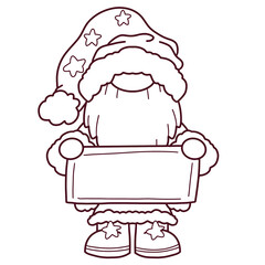 christmas cute cartoon card christmas tree santa