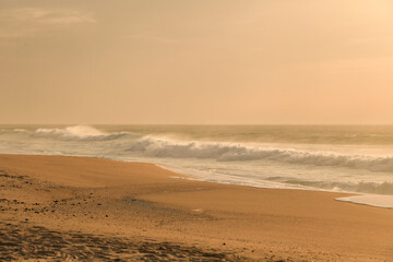 Brave sea of the coast of Alentejo in Portugal