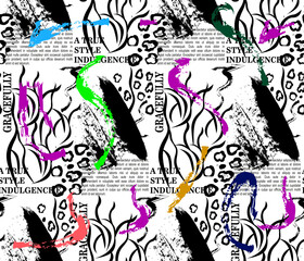 writing slogan color brush pattern hand drawn illustration
