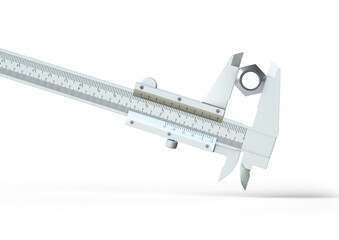 vernier caliper caliper measuring a nut